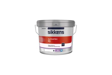 Sikkens Alphatex IQ Muurverf Acryl Zijdeglans Wit emmer W05 9,3ltr