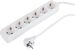 Q-LINK stekkerdoos 6-voudig randaarde 3x1,5mm 5m wit