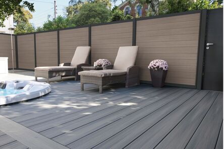 boston wpc premium fence board light grey 21x160x1780mm