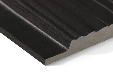 Swisspearl Gevelplank Connect Wood Look Cedar CP 180c Diep Zwart 1-z 8x210x3000mm