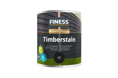 FINESS Timberstain Houtbeits Zwart 750ml