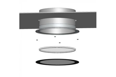 Powerdaylight diam. 53cm Plafondplaat rond opbouw wit binnenzijde