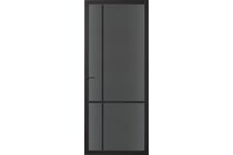 Skantrae Designdeur Slimseries One SSL 4009 Rook veiligheidsglas Grafietzwart Voorbehandeld Opdek Links 830x2115mm