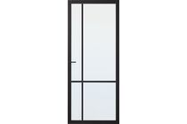 Skantrae Designdeur Slimseries One SSL 4009 Nevel veiligheidsglas Grafietzwart Voorbehandeld Opdek Links 880x2315mm