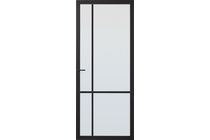 Skantrae Designdeur Slimseries One SSL 4009 Blank veiligheidsglas Grafietzwart Voorbehandeld Opdek Links 830x2015mm
