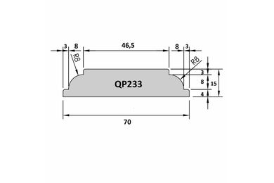 Q-pine Neut Wit QP233 gegrond