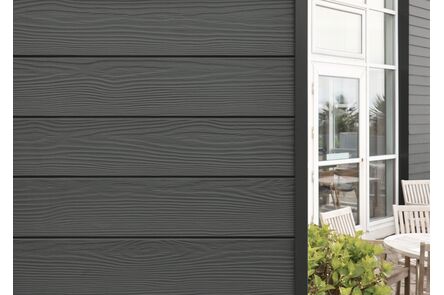 Swisspearl Gevelplank Connect Wood Look Cedar CP 150c Antraciet Grijs 1-z 8x210x3000mm