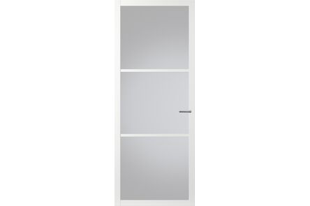 Comfidoor Lijndeur Lies Satijn veiligheidsglas Zuiver wit Afgelakt Opdek Rechts Loopslot 930x2315mm