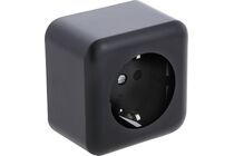 Q-LINK contactdoos opb 1-voudig randaarde zwart