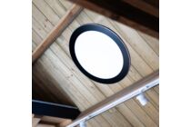 Powerdaylight diam. 53cm Plafondplaat rond opbouw zwart binnenzijde