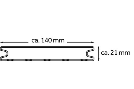 Naturinform piazza mondo 2.0 terrasplank cream white 100% pefc 21x140x6000
