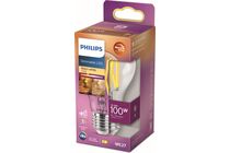 PHILIPS Classic Led-Lamp Dimbaar, niet rirchtbaar, helder glas Peer E27 90 2700 K Warmwit 100w 240v 1st