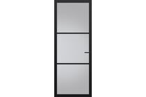 Comfidoor Lijndeur Lies Satijn veiligheidsglas Zwart Afgelakt Opdek Rechts Loopslot 830x2115mm Comfidoor Lijndeur Lies Satijn veiligheidsglas Zwart Afgelakt Opdek Rechts Loopslot 830x2115mm