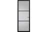 Comfidoor Lijndeur Lies Satijn veiligheidsglas Zwart Afgelakt Opdek Rechts Loopslot 880x2315mm