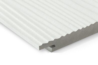 Swisspearl Gevelplank Connect Wood Look Cedar CP 210c Sneeuw Wit 1-z 8x210x3000mm