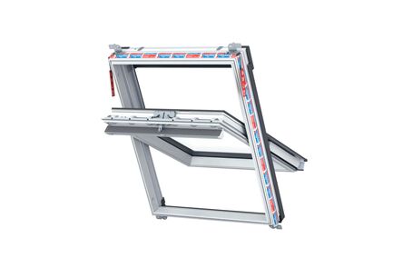 Keylite Polar Tuimelvenster PCP 04 T Helder wit Gehard HR++ glas 780x980mm