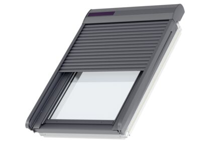SSL MK08 0000S Velux rolluik op zonne-energie - ombergrijs