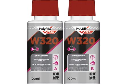 Polyfilla Pro W320 Houtprimer Primer Wit 100ml+100ml