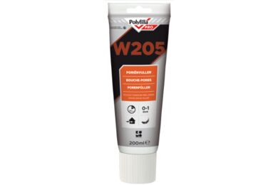 Polyfilla Pro Houtvulmiddel Houtreparatiepasta Lichtgewicht W205 1 Component Wit tube 200ml