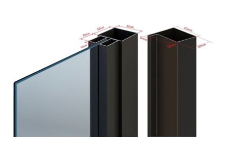 Xstel binnendeur 6 vlaks grijs gerookt links 2115x930mm