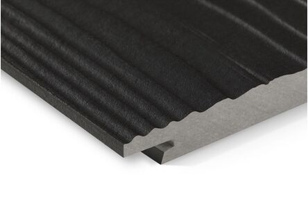 Swisspearl Gevelplank Connect Wood Look Cedar CP 180c Diep Zwart 1-z 8x210x3000mm