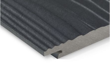 Swisspearl Gevelplank Connect Wood Look Cedar CP 150c Antraciet Grijs 1-z 8x210x3000mm