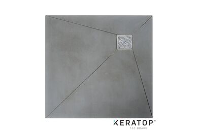Keratop tec-board douche vloerpaneel asymmetrisch basalt grey 1000x100x40