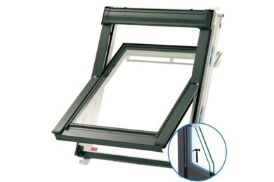 Keylite Tuimelvenster WCP 05 HT Wit Veiligheidsglas 780x1180mm