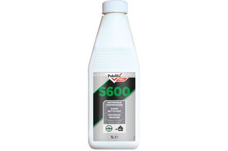 Polyfilla Pro S600 Verfreiniger Reinigingsmiddel Blauw fles 1ltr