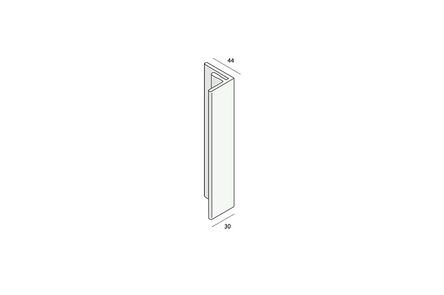 keralit eindprofiel verl 2811 grafietzwart 17x44x4000mm