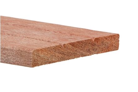  keruing plank geschaafd 4 ronde hoeken 15x145x4900mm