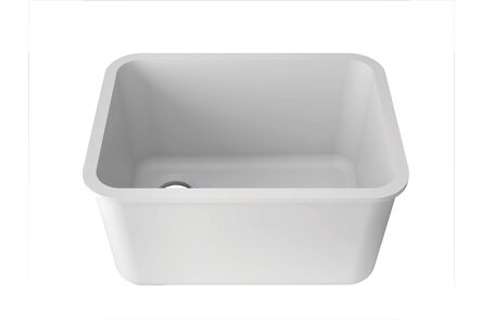 Krion Solid Surface spoelbak basic snow white l801 55x40 1100 e