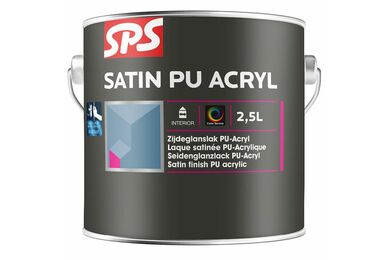 SPS PU Acryl Lakverf Zijdeglans Wit 2,5Ltr