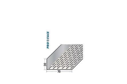 Cedral/Equitone 1z geperforeerd sluitprofiel alu 70x30mm 250cm