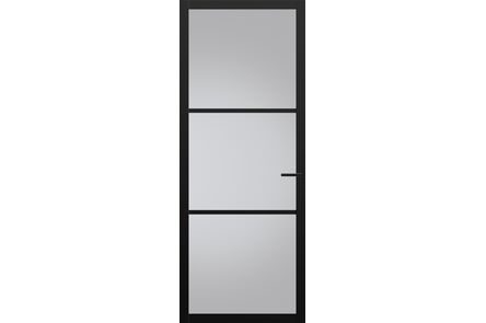 Svedex Glasdeur Superlak NDB901 Satijn glas Diep zwart Stomp Loopslot 930x2015mm