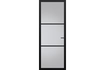 Svedex Glasdeur Superlak NDB901 Satijn glas Diep zwart Stomp Loopslot 930x2015mm