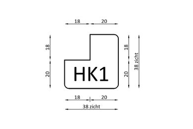 Frake Noir JNL-HK1 Hoeklat FSC 44x44x3000mm