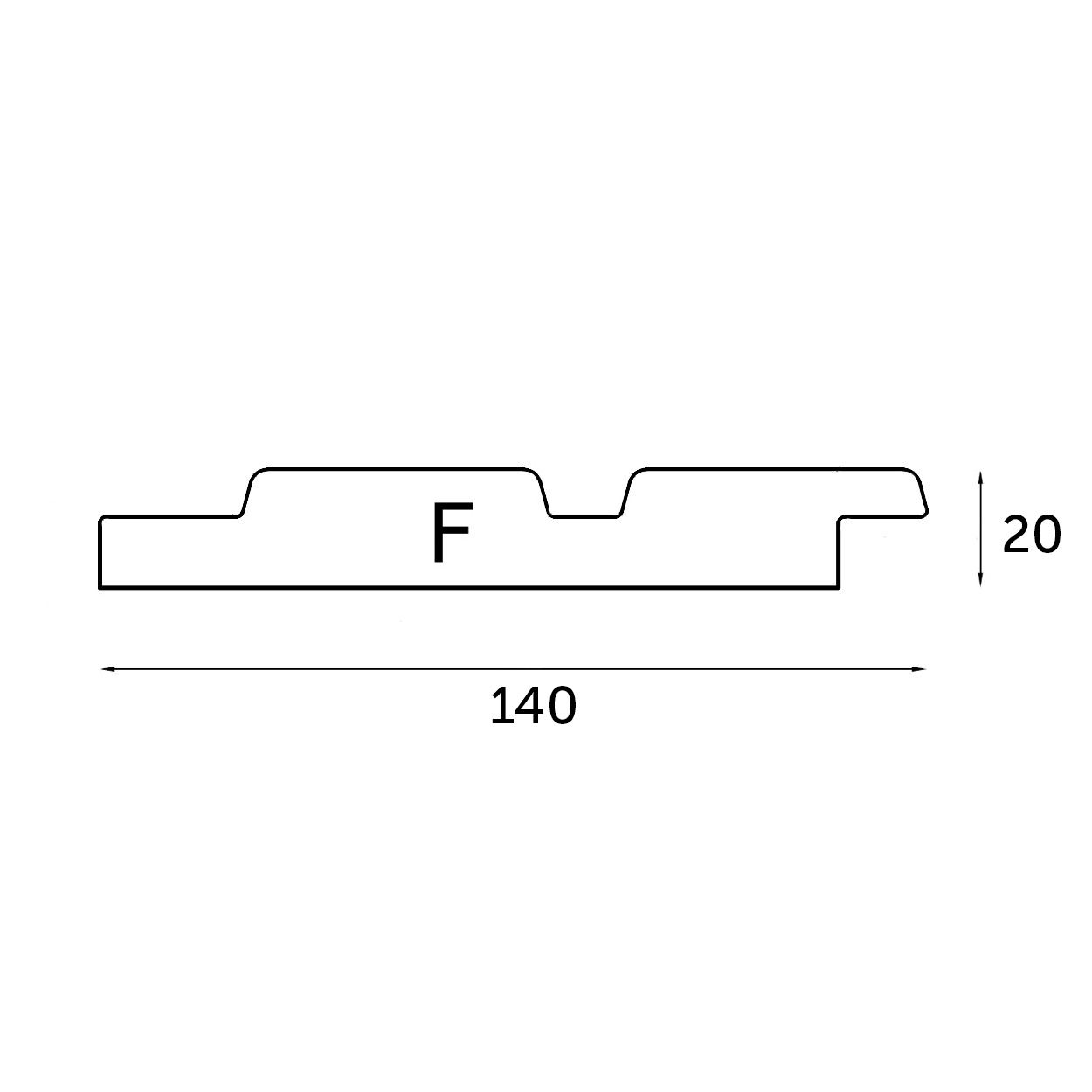 Obèche Noir dubbele channel siding geschaafd onbehandeld FSC 100% 25x150x1000mm