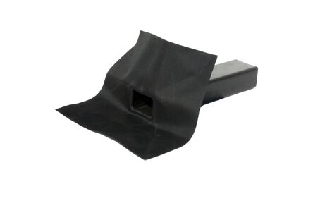 Bosscover HWA stadsuitloop 90° met flap PE/EPDM 60x80mm