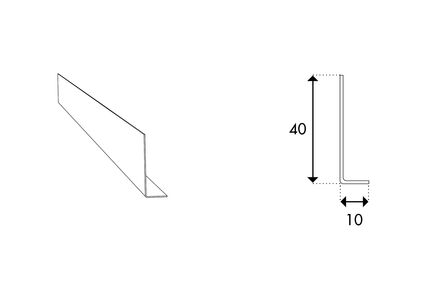 Trespa Pura Proface FINSTART Steunprofiel Gevelstrook PUL2581 New York Grey