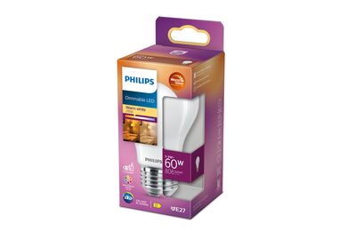 Philips LED-Lamp Classic Mat Dimbaar Warm Glow E27 5,9W/60W