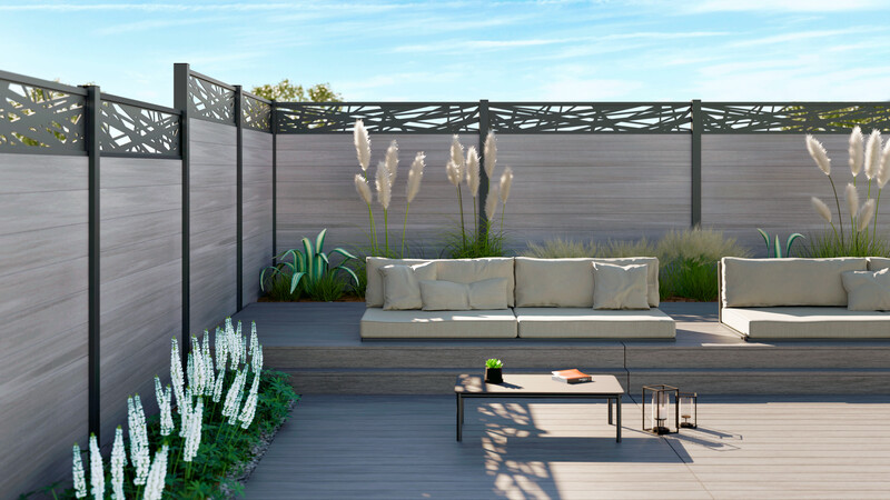 BOSTON Wpc Premium Fence Board Light Grey FSC 100% 21x310x1780mm