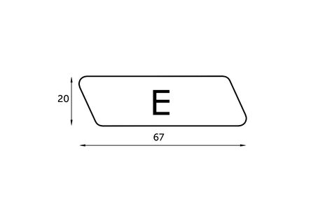 dabé noir rhombus zwart 25x75x1000mm