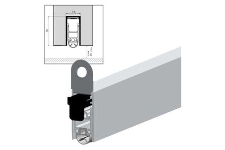ELLEN Ellenmatic Valdorpel Uniproof Aluminium 930mm