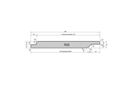 Halfhouts Rabat Meranti B Hardhout Gegrond FSC 22x150x4000mm - Wit