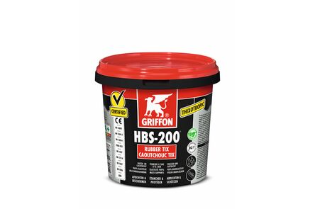 griffon hbs-200 rubber tix afdichtingsmiddel zwart 1ltr