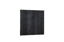 douglas tuinscherm 15 planks zwart fijnbezaagd onbehandeld 1800x1800mm