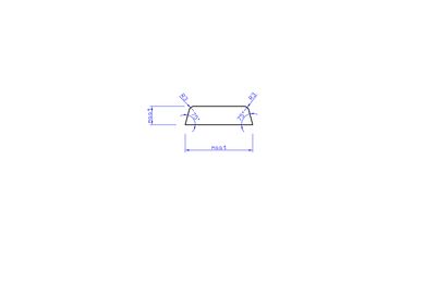 Koplat LVL Hardhout Gegrond, Geprofileerd en Geschaafd FSC 13x33x4900mm - Schuin