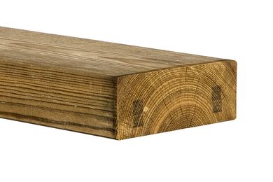 Vuren Mix C18 Geschaafd Ronde Hoek Druk Geimpr 70%PEFC 50x150x4800mm
