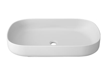 Krion Solid Surface spoelbak unique snow white b814 70x40 1100 on top